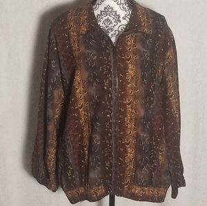 Erin London 100 % silk jacket for women. 2x.